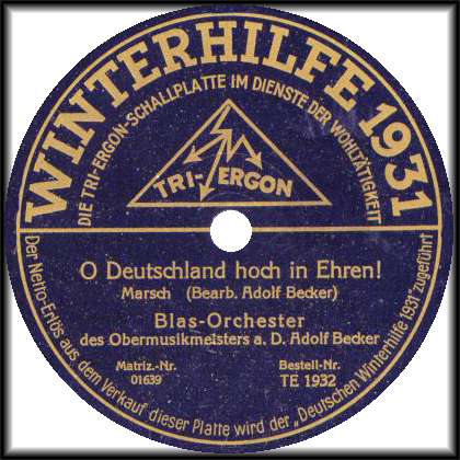 Tri-Ergon Winterhilfe 1931 (Rainer E. Lotz)